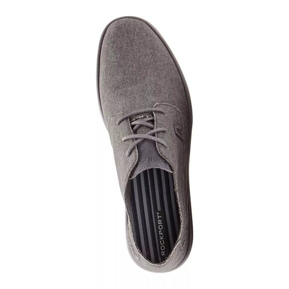 Rockport Men Austyn Canvas Plain Toe Casual Derby Oxfords Size US 12M Grey - Picture 4 of 5
